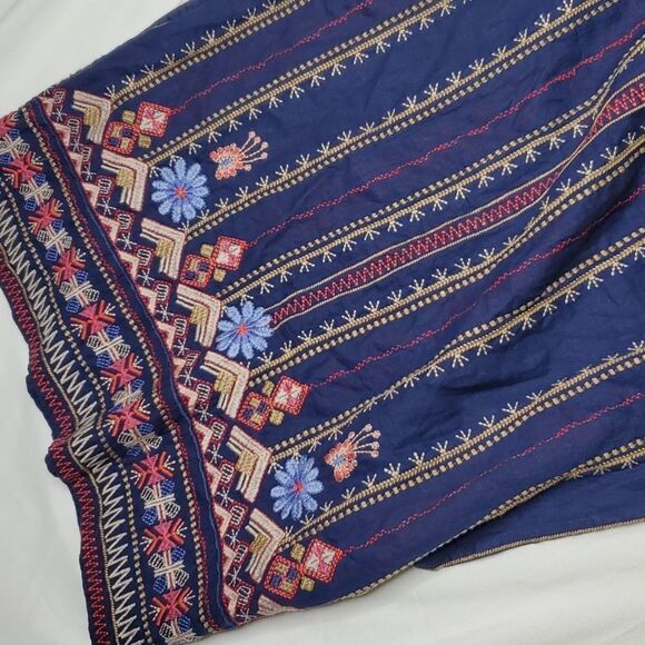 JOHNNY WAS MAXI EMBROIDERED COUNTRY FLORAL BOHO BOHEMIAN SKIRT MEDIUM SMALL S - Picture 8 of 16
